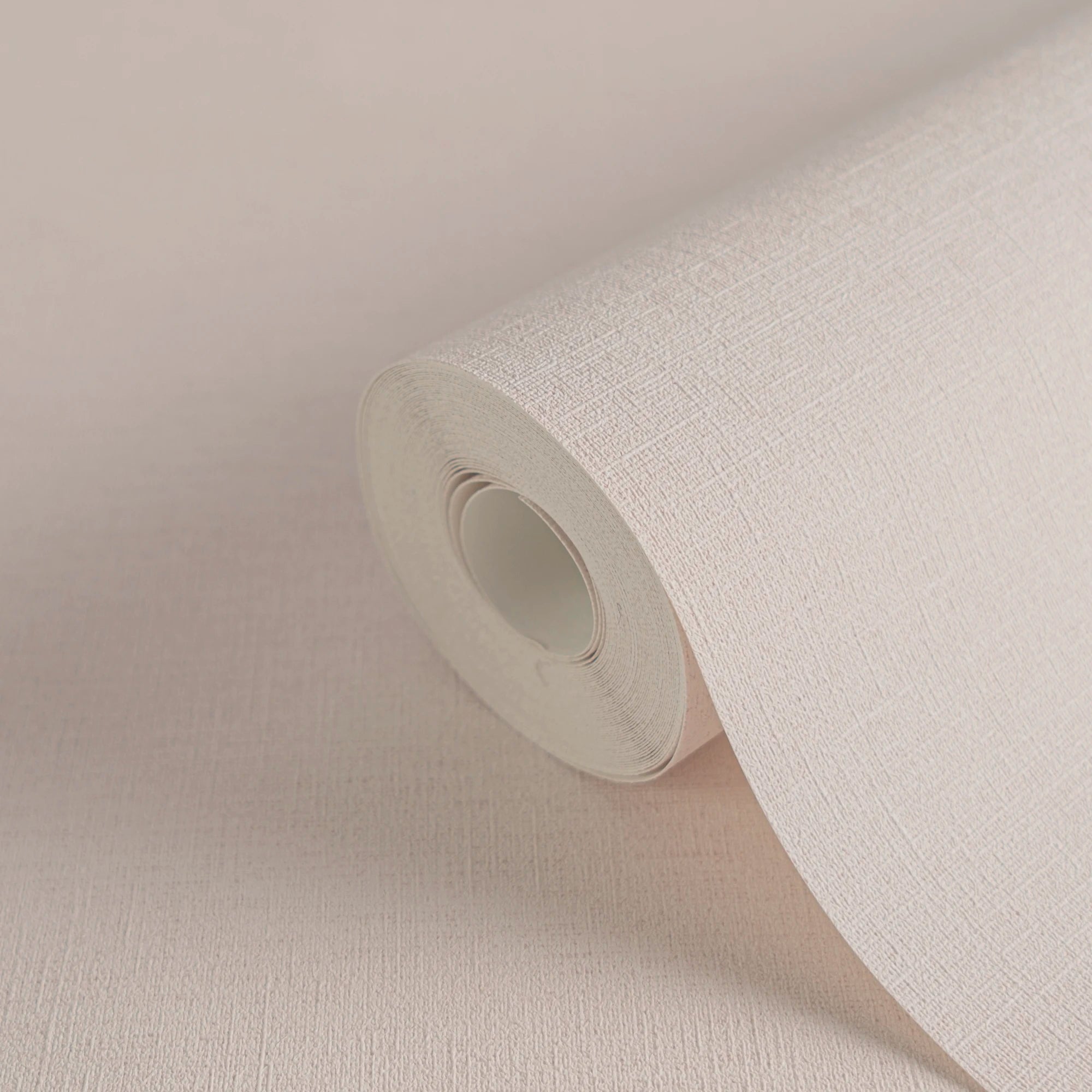 Made in Germany - Plain Wallpaper rolls Colour Beige - Non Woven Vinyl - Factory Wallpaper Textile Structure - 1005 x 053 m