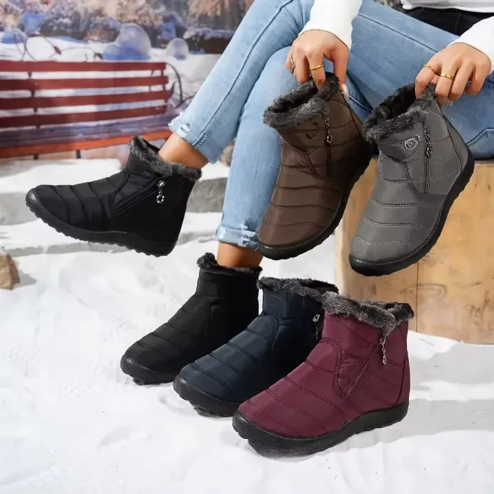 Winter Warm Waterproof Zipper Causal Snow Boots Durable Soft Warm Boots Winter Shoes Women Sneakers