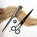 Hair Cutting Scissors 6.5in Stainless Steel Barber Shears 28 Teeth Medium Handle Right-Handed for Men/Women Professional