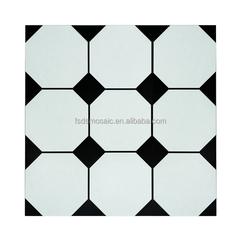 New Design White/black Bathroom Wall Tiles Floor Porcelain Mosaics Ceramic Tile for Kitchen Backsplash Decoration Decor Craft