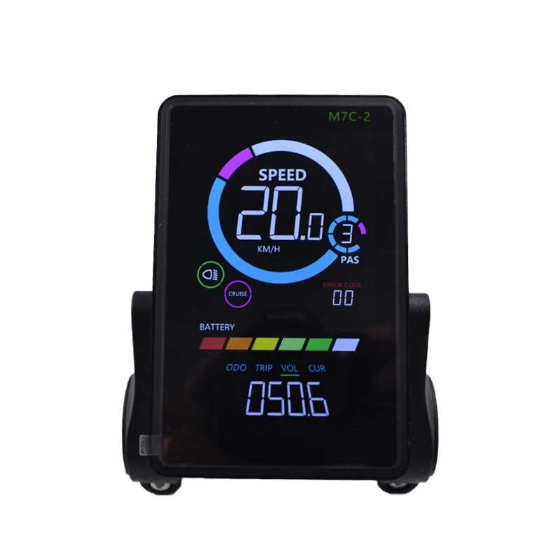 M7C-2 Smart Digital Computer Display for Road Bike Waterproof SM Connector Plug 24V-60V Electric Bicycle Meter USB UART 2