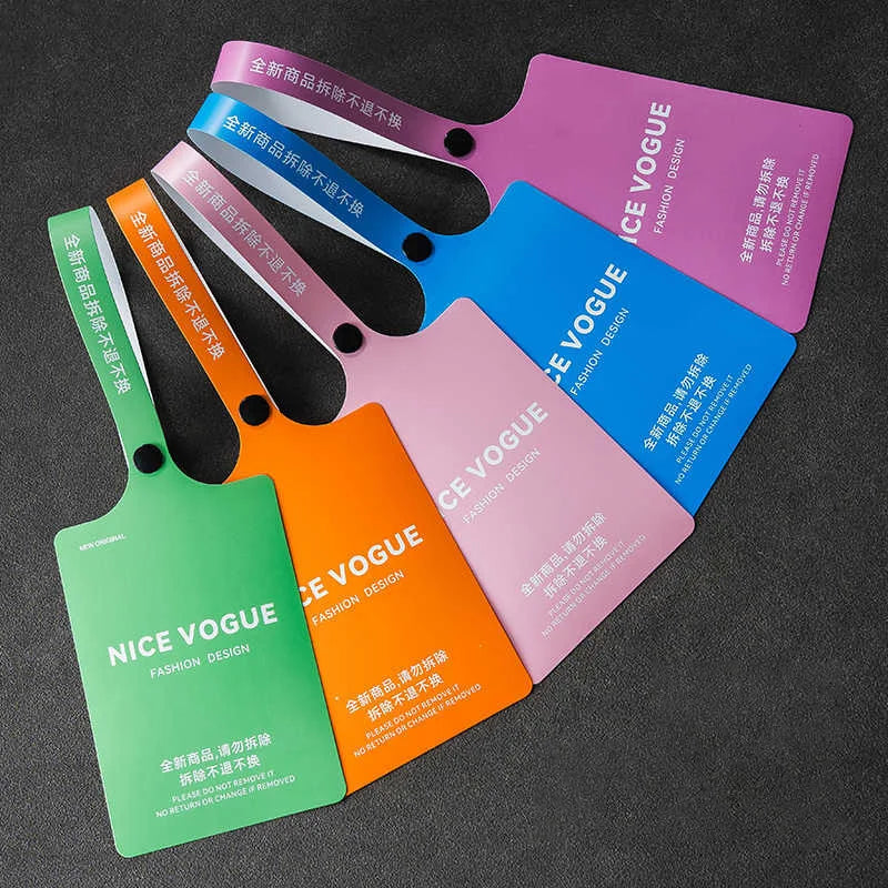 Best Products Colorful  Custom Garment Apparel Transparent Print Rectangle Sustainable Clothing Luxury Hang Tag