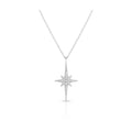 Azuris 925 Sterling Silver North Star Pendant Necklace Fine Jewelry Product