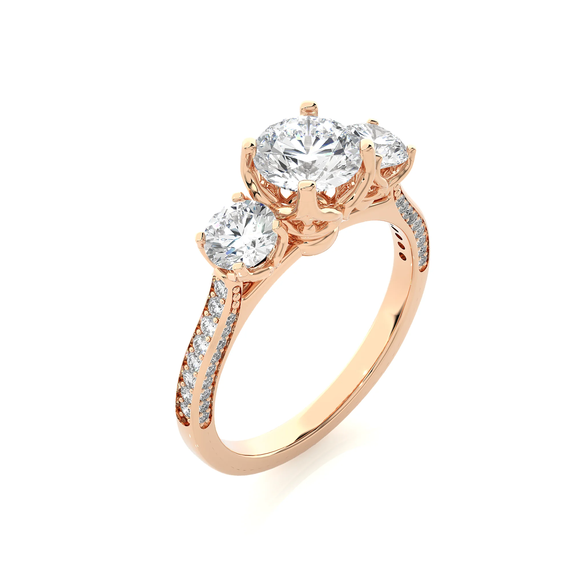 Customized 925 Sterling Silver 14K Gold Plated Classic Solitaire Ring Brilliant Cut IGI Certified Lab Grown Diamond Daily Wear