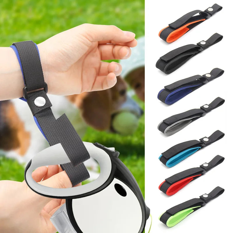 Hands Free Anti-Drop Adjustable Fabric Soft Comfortable Dog Leash Wrist Safety Strap for Retractable Dog Leash