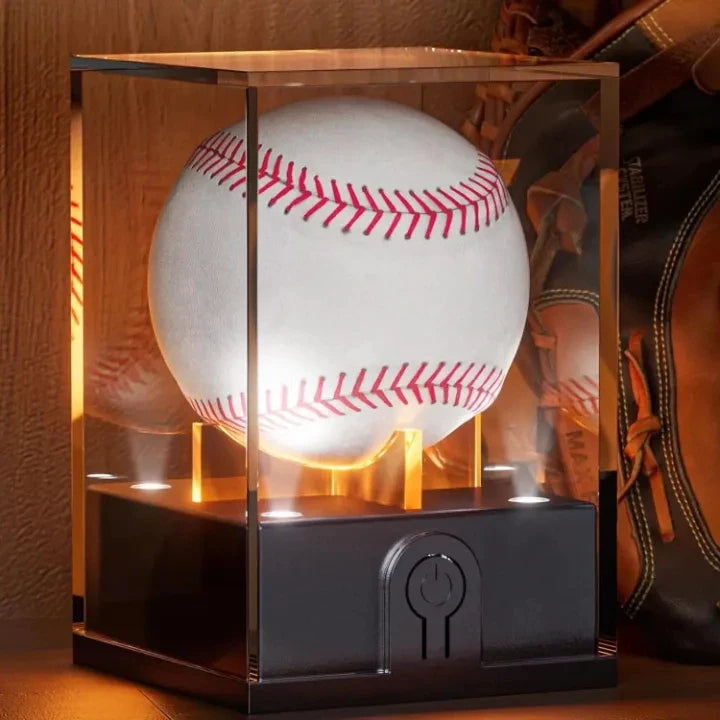 Clear Acrylic Multi-color Baseball Display Case Led Ball Stand Holder Light Acrylic Baseball Display Case With Led