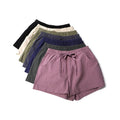 Women's Washed Retro Solid Color Regular Short Breathable High Waist Custom Embroidery Thin Gym Waterproof Blank Short Wholesale