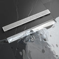 American Warehouse Direct Shipping 32 Inch Linear Shower Drain Stainless Steel Floor Drain with Square Grate for Fast Drainage MegaBDM