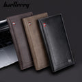 Baellerry Factory Custom Logo Card Slots Mens Pu Leather Long Business Wallet Fashionable Luxury Zipper Wallets Slim for Men