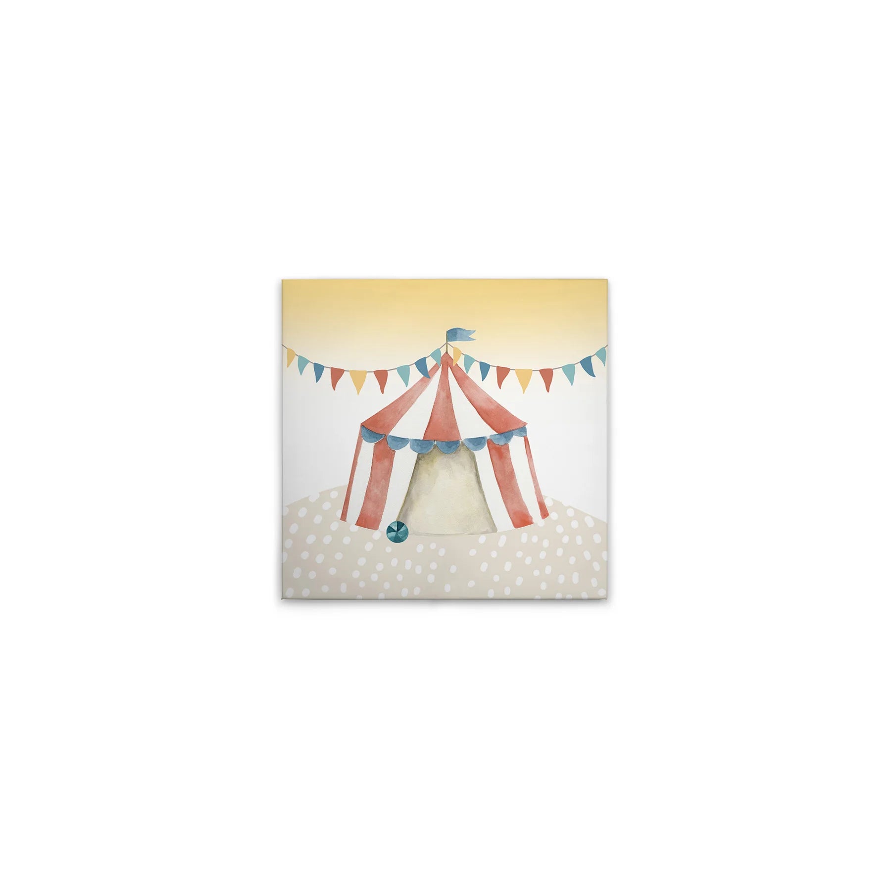 Made in Germany - Home Decor Canvas Picture circus tent nursery - wall mural in colourful and beige - Stretcher frame art