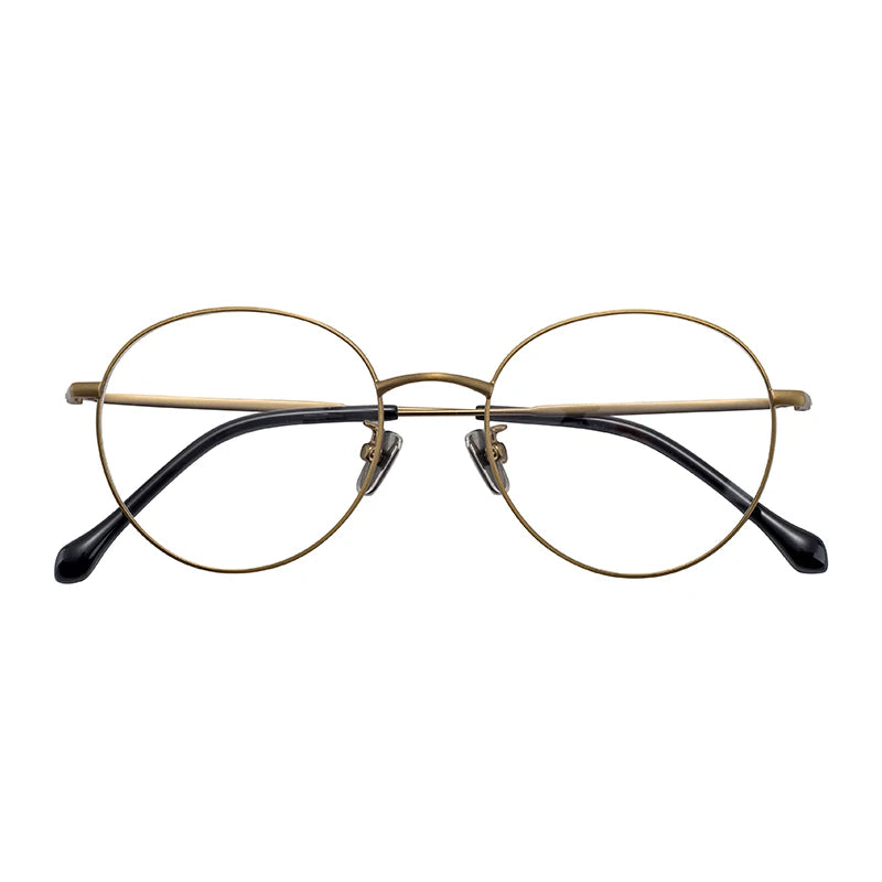 Classic Retro Round Metal Optical Eyewear Frame Glasses Diamond Face Shape Match