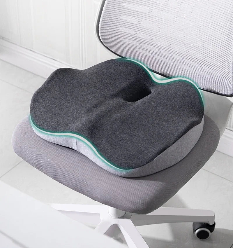 New Design Portable Handle Memory Foam Seat Cushion Pressure Relief Lumbar Pillows & Cushions for Car & Truck