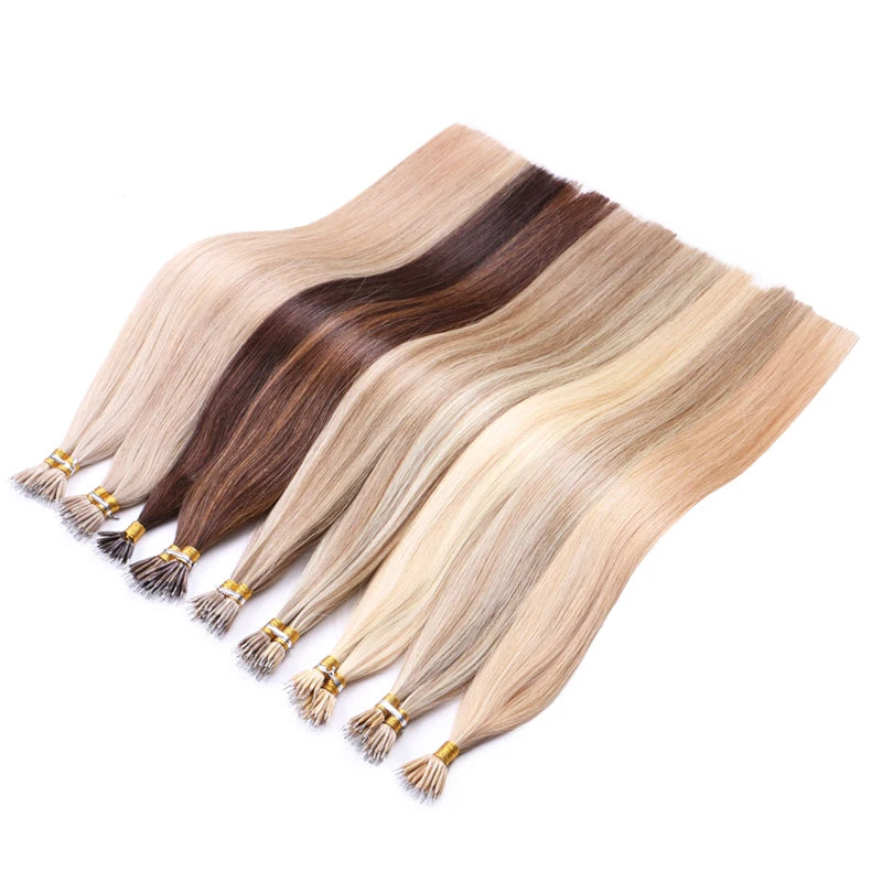 Factory Price Cuticle Intact Remy Hair 20'' Pre Bonded Nano Tip Link Hair Extensions Nano Ring Human Hair Extensions
