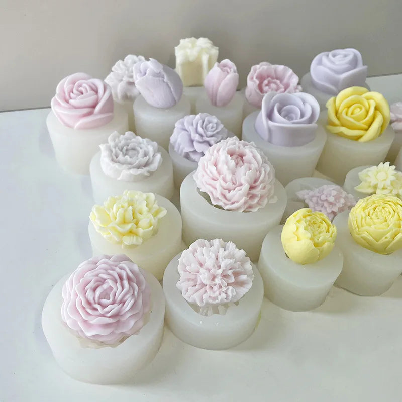 Small blossoms shaped silicone fondant cake chocolate mold for cake decoration candy ice cube soap wax making DIY craft