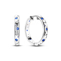 MULA Silver Plated Blue Glittering Starlight Earrings for Engagement Anniversary Party or Gift