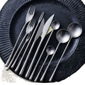 Wholesale Vintage Stonewashed Flatware Collection 304 Stainless Steel Industrial Style Cutlery for Restaurant & Hotel