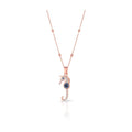 Azuris 925 Sterling Silver Sea Horse Evil Eye Necklace Made in Turkey