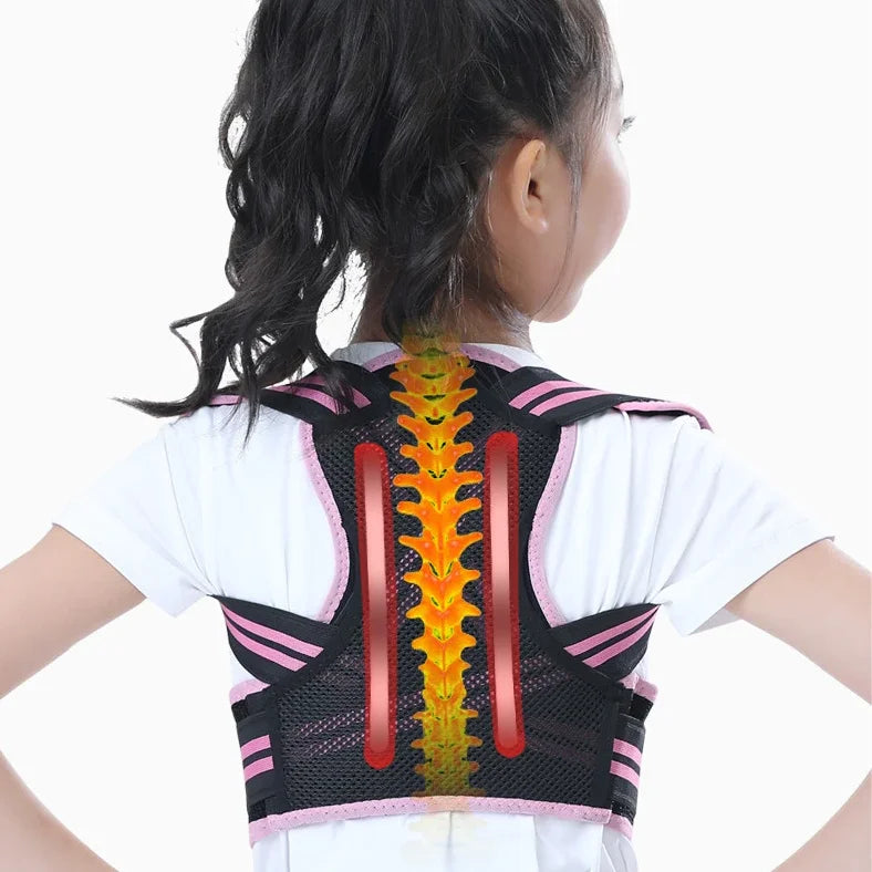 Adjustable Back Brace Kids Body Orthodox Posture Siting Shoulder Posture Corrector Vest Strap With Girdles Back Support Belt