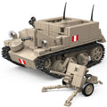 WW2 1/35 Scale Model Kit British Universal Bren Carrier Miniature Vehicle 2 Pounder Anti-Tank Gun Building Blocks Set 389pcs