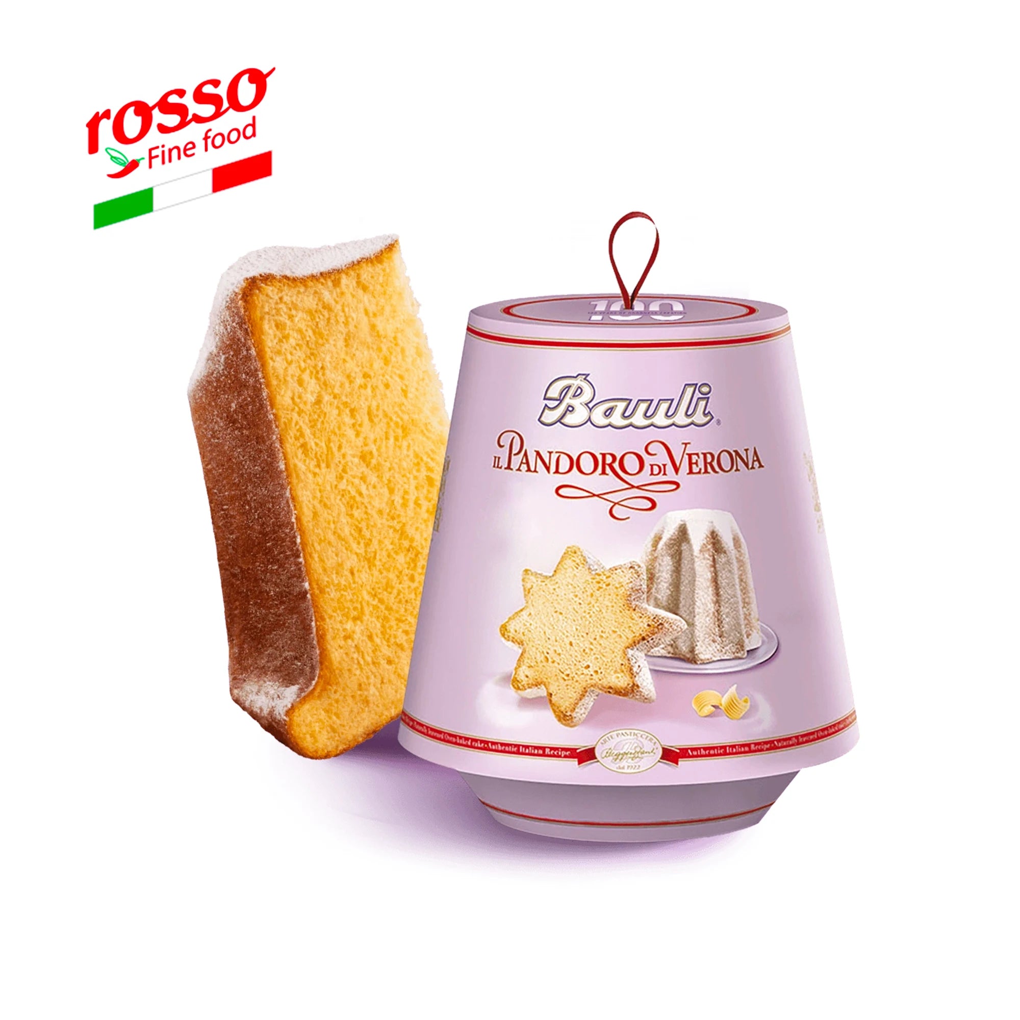 Bauli Traditional Pan Pandoro Fruity Flavored Butter Cake 500g Fresh Italian Boxed Powdered Sugar