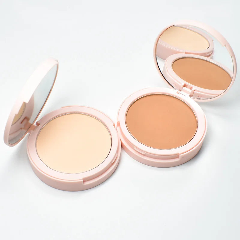 Compact Powder Makeup With Puff Mineral Full Coverage Pressed Powder Private Label