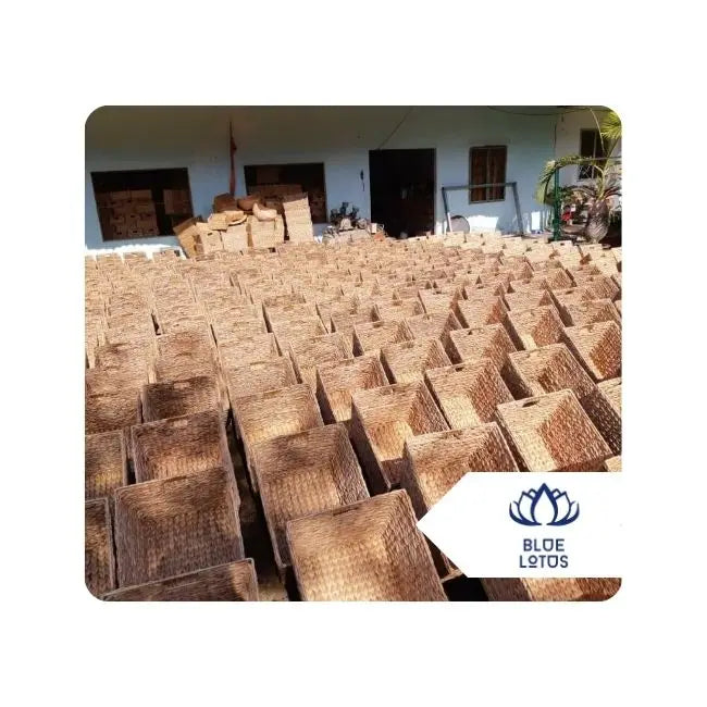 Eco-living water hyacinth basket tray ideal for retail wholesale or gifting purposes From Blue Lotus Vietnam