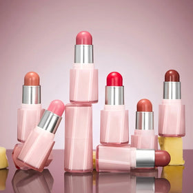 Hot Selling Waterproof High Pigment Matte Finish Mineral Creamy Blush Stick for Face Pink