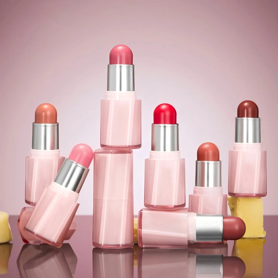 Hot Selling Waterproof High Pigment Matte Finish Mineral Creamy Blush Stick for Face Pink MegaBDM