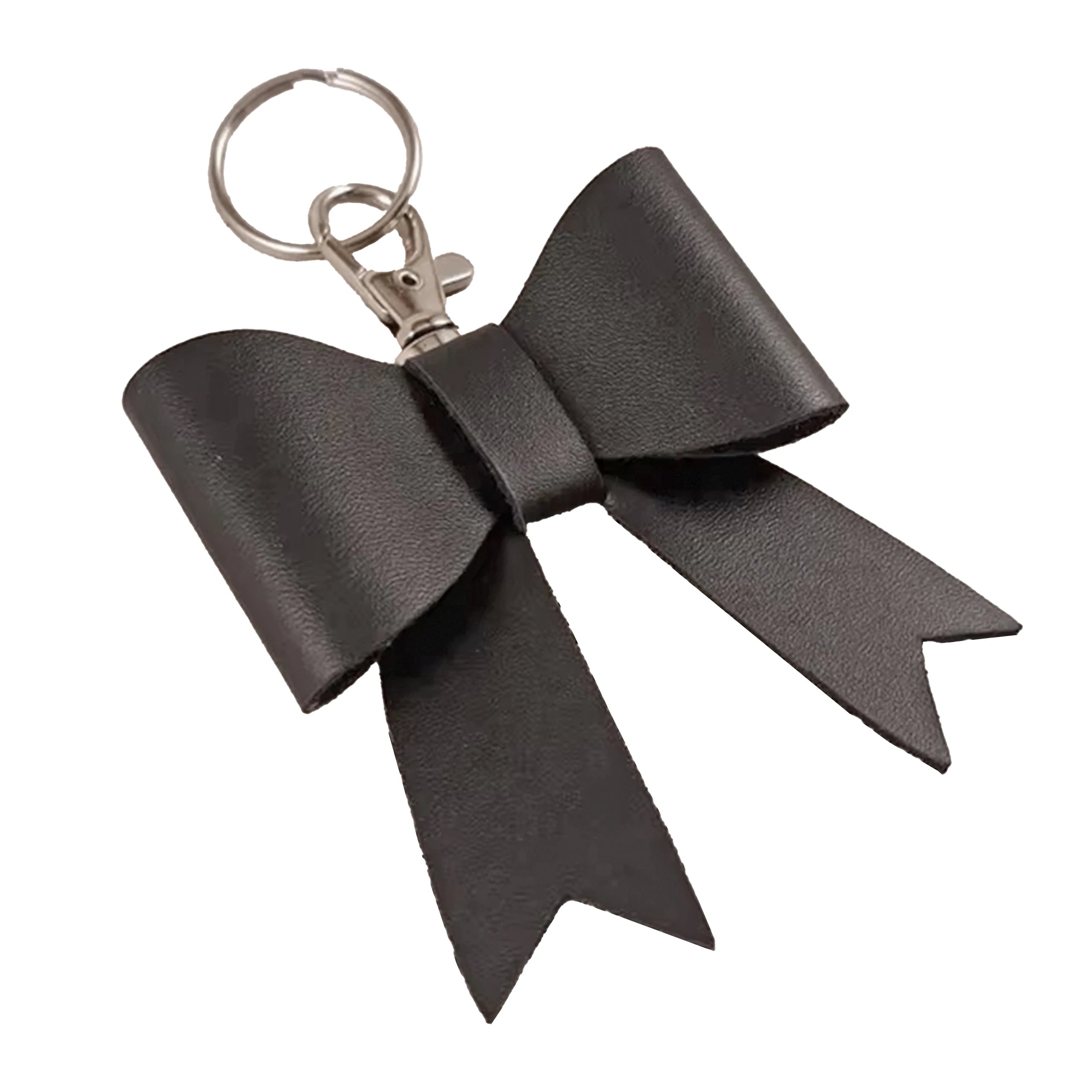 Fashion Colorful Luxury Pu Leather Bow Keychain Fashion Personalized Bowknot Schoolbag Keychain