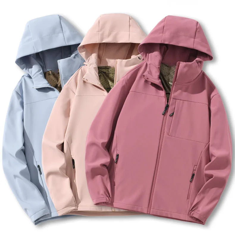 Bangladesh China Factory Price Custom Logo Embroidery Softshell Men's Women's Outdoor Windproof and Waterproof Fleece Jackets MegaBDM