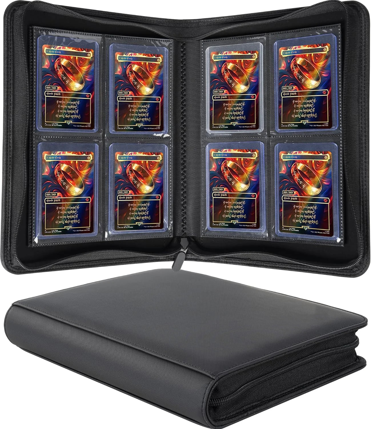 Torson 4 Pocket 112 Card Trading Cards 3" X 4" Regular 35pt Pu Photo Album for Tcg Mtg Pokmo Toploaders ultra Pro Toploader