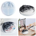 Drip Glue Mold Mountain Storage Plate Silicone Mold Mirror Resin Ornaments for DIY Handmade