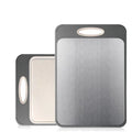 304 Stainless Steel & PP Eco-Friendly Double Side Cutting Board Disposable Kitchenware for Home & Food Use Packed in Box