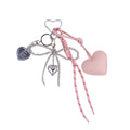 Creative Leather Love Knot Rope Alloy Pendant Key Chain Decorative Handbag Bag Keychain Purse Charm Accessory for Couples