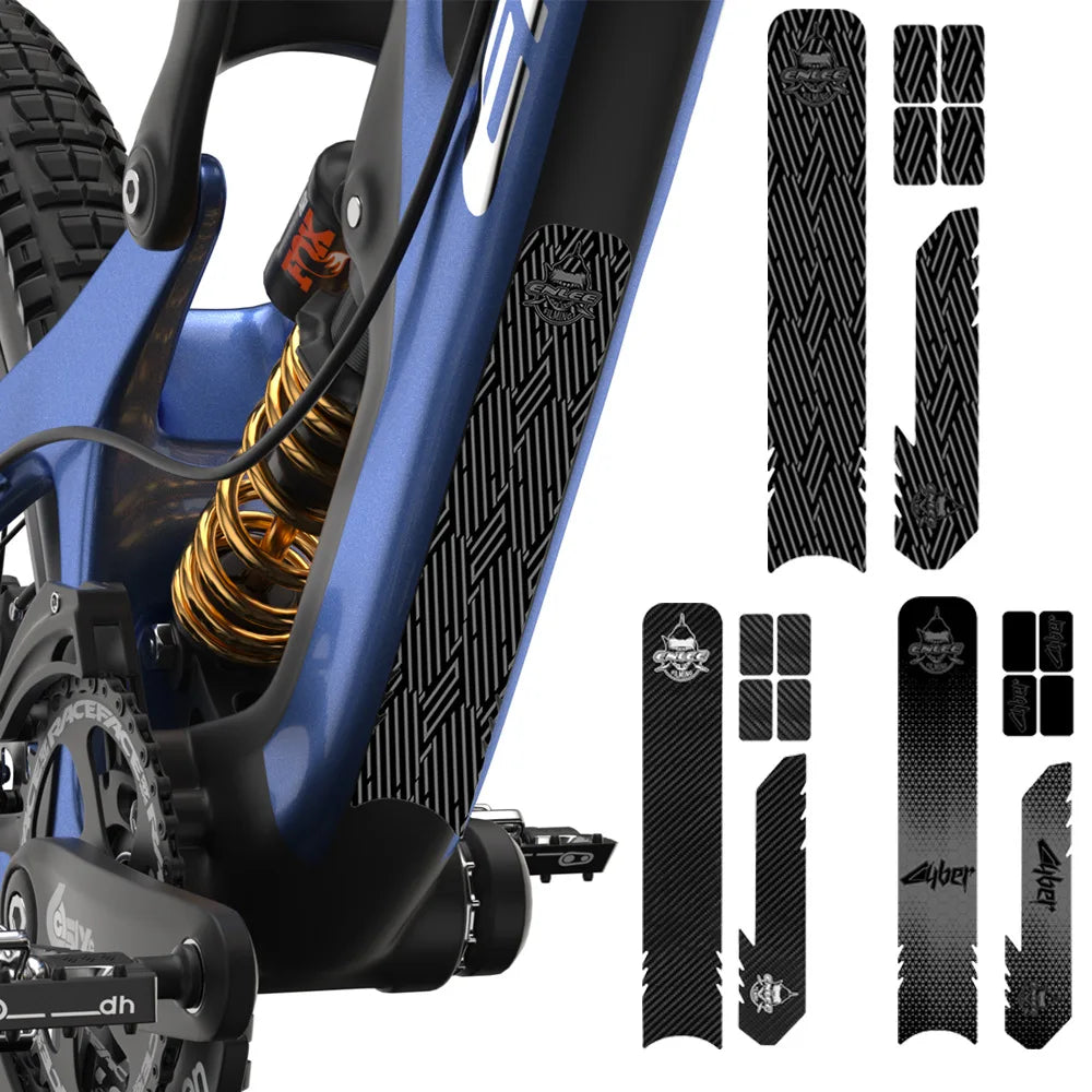 ENLEE Carbon Fiber Texture Protective Sticker Mountain Road Thickened Waterproof Sticker Chain protection Sticker