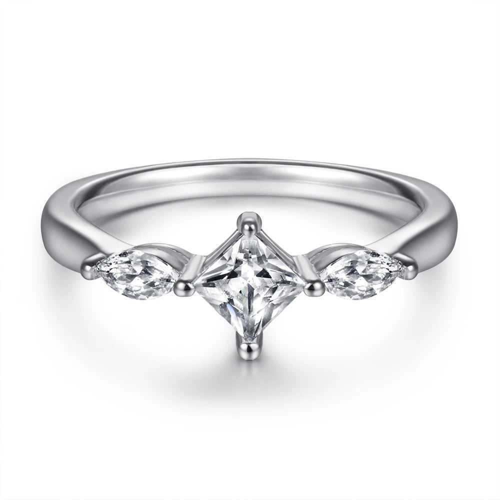 925 Sterling Silver Fine Jewelry Latest Design Jewelry Simple Elegant Appearance Silver Ring for Weddings and Engagement