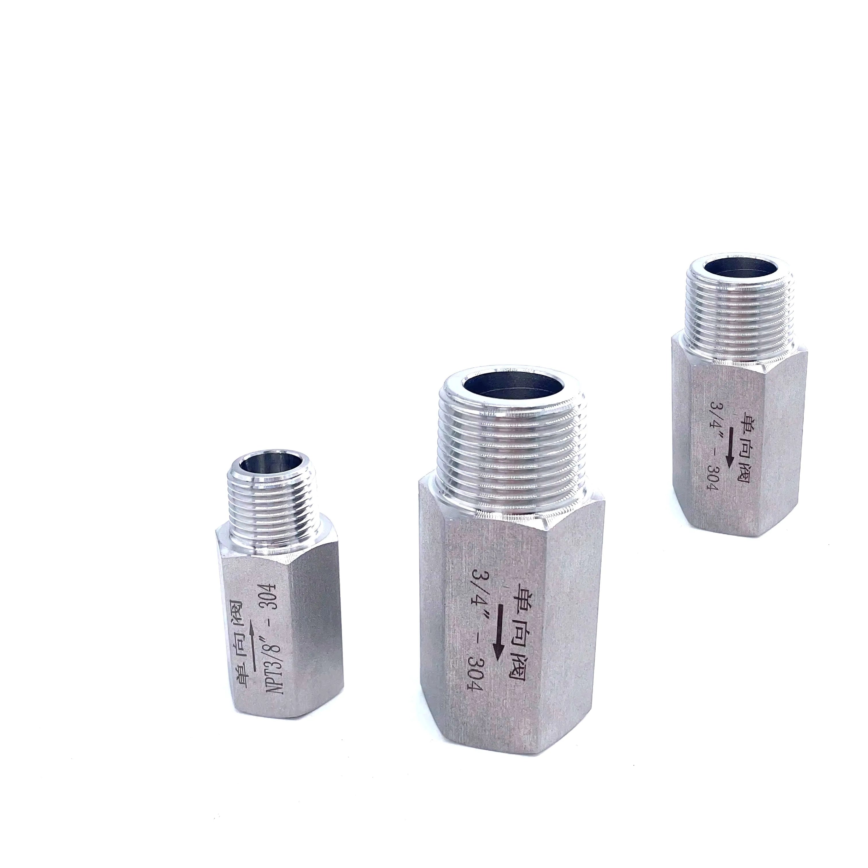 Stainless Steel Manual Full Port One-Way Stop Check Valve for Water with BSP Male/Female 1/8" 1/4" 3/8" 1/2" Sizes