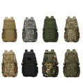 Large Capacity Molle Camouflage Sports Daily Pack Outdoor Camping Training 50L Tactical EDC Bag with USA Flag Patch