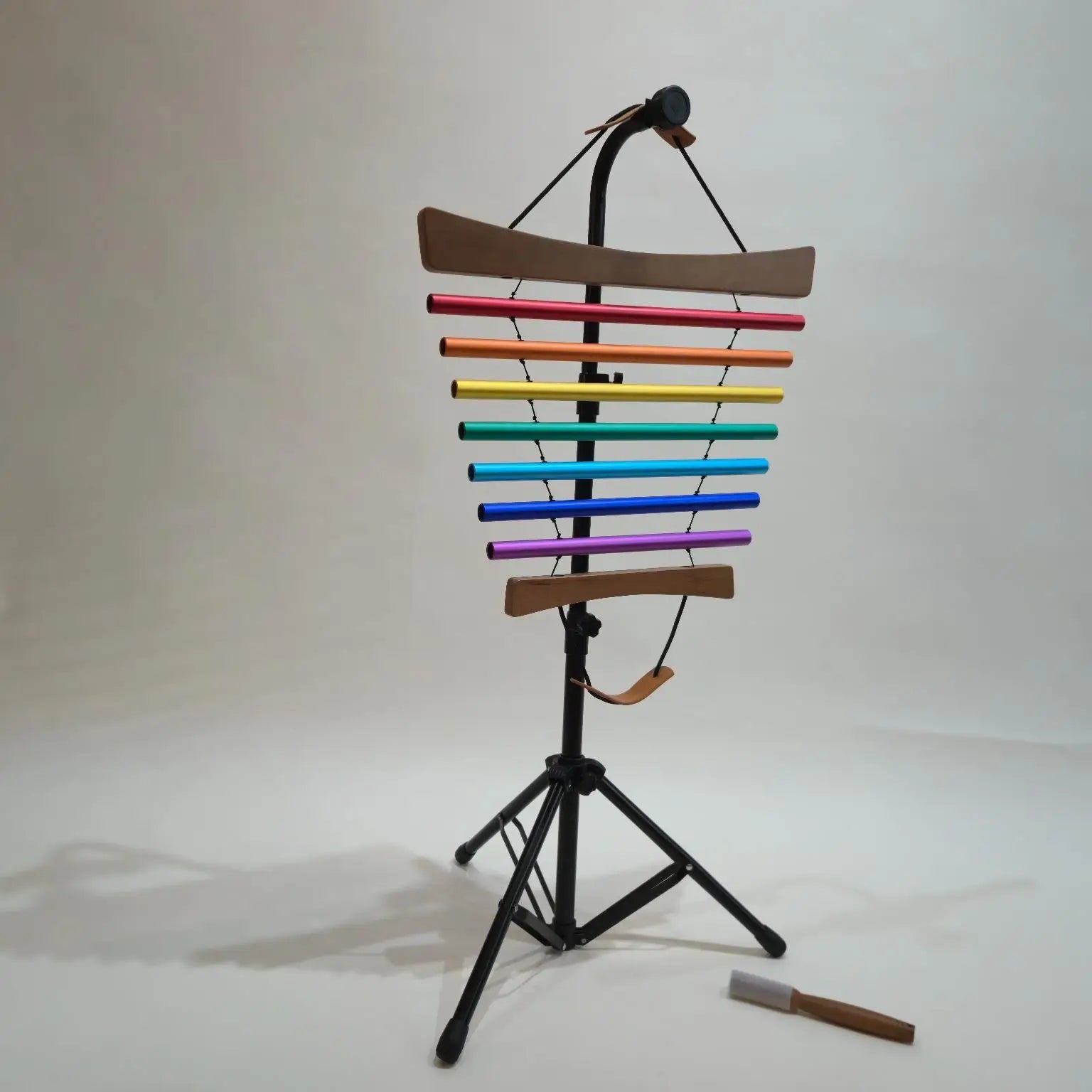 Colorful Swing Chime for Sound Healing & Meditation | Handheld Wind Chime with Rainbow Aluminum Tubes
