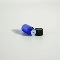 Blue Glass Roller Bottle for Essential Oil Perfume Black Cap 3ml Capacity Customizable Color Logo Silk Screen Printed ODM OEM