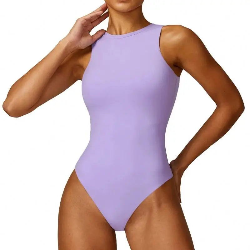 Women Bodysuit Yoga Fitness Apparel Nylon No See Through Soft One Piece Jumpsuits