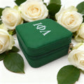 PU Leather Craft Green Iota Phi Lambda Travel Jewelry Box Craft Perfect for Sisterhood Month Sorority Jewellery Box with Mirror