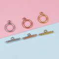 TO DIY Jewelry Finding Accessory 18K Gold Plated  Gold Rose Gold Stainless Steel OT Toggle Clasps Buckle