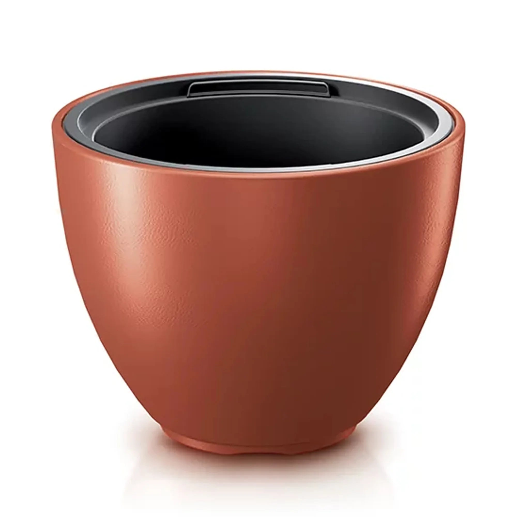 HEOS 10L planter with reservoir dimensions (mm) 298x298x230 copper color