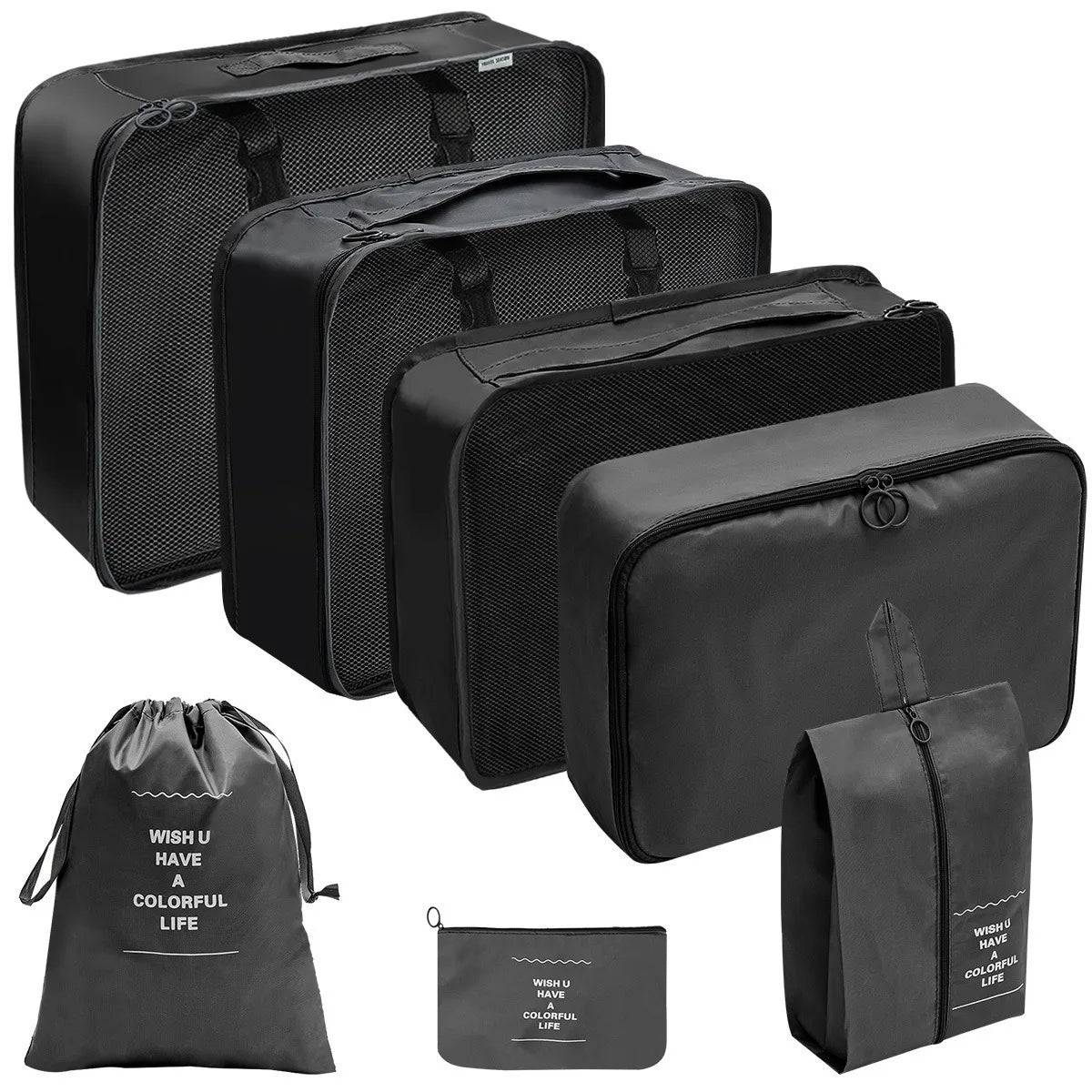 Travel Luggage Organizers Set Waterproof Suitcase Organizer Bags Clothes Shoes Cosmetics Storage Bags