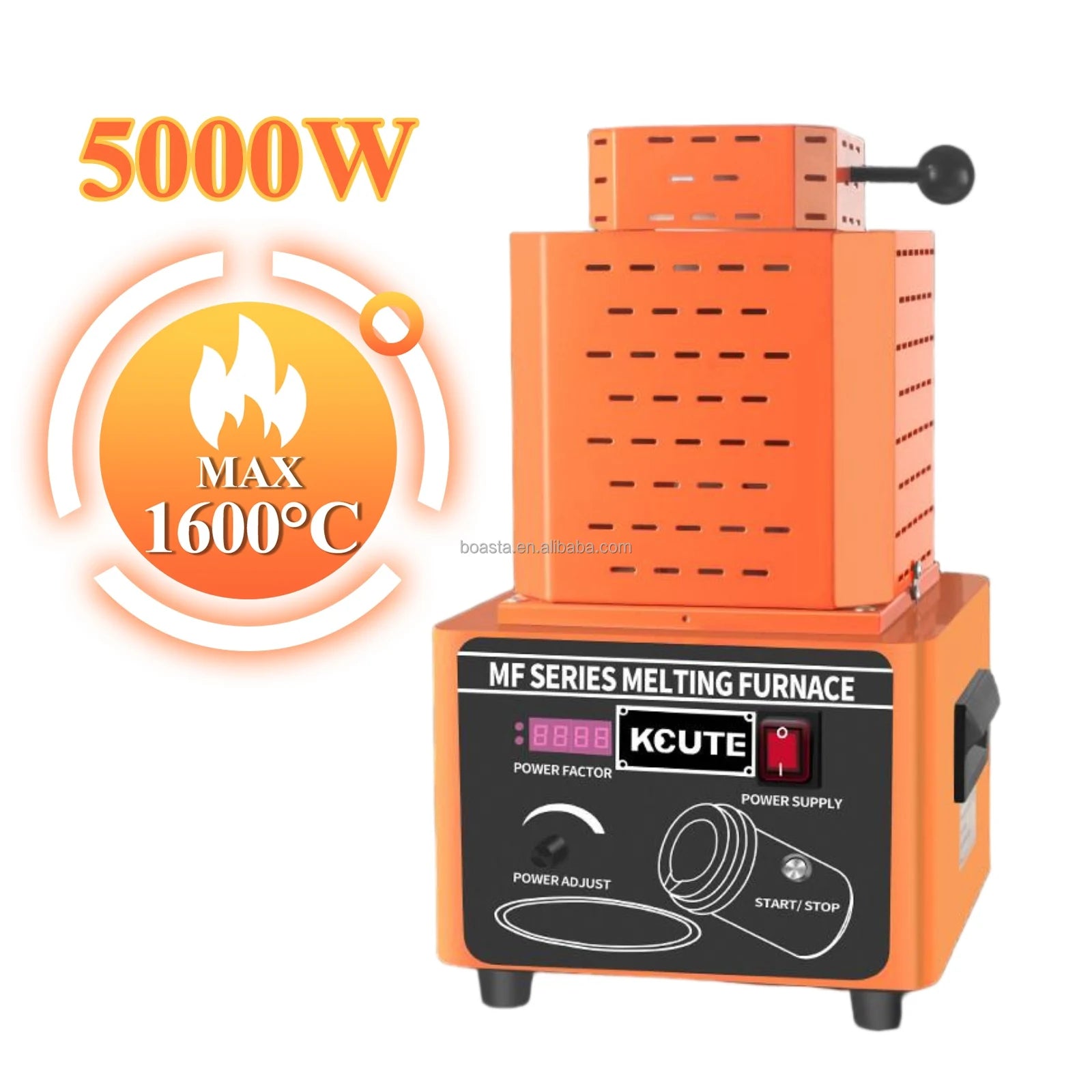 Boasta 1600â„ƒ 5000W IGBT Mid Frequency Melting Furnace 1-3kg Gold Silver Metal Induction Furnace Jewelry Casting Machine 1/2/3KG