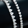 High Quality Jewelry Women 3mm 4mm 925 Sterling Silver Vvs Vvs1 Moissanite Mossanite Heart Tennis Bracelet with Gra Certificate