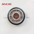 100x25x6003 Bimore Elevator High Speed Guide Shoe Roller OD100mm W25mm Bearing6003 Lift Wheel