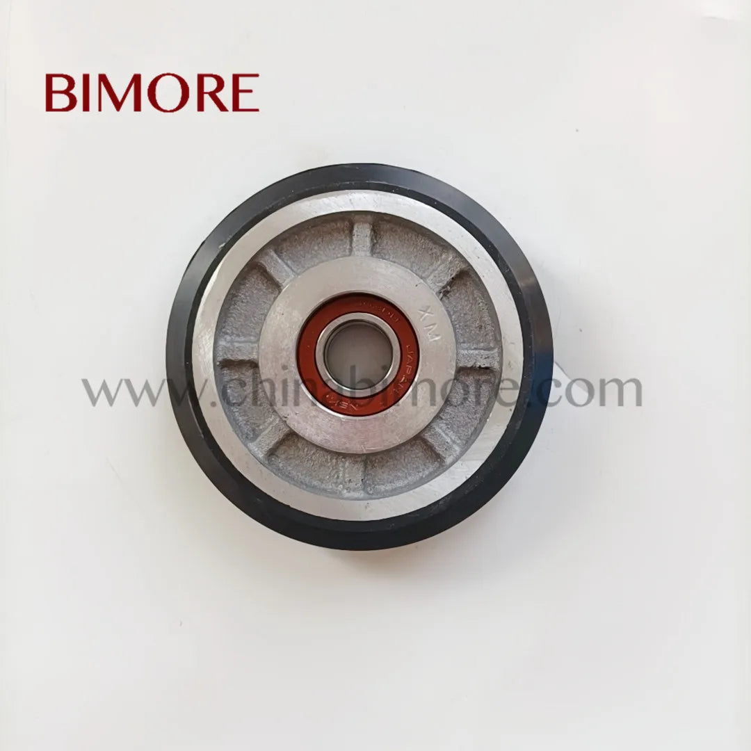 100x25x6003 Bimore Elevator High Speed Guide Shoe Roller OD100mm W25mm Bearing6003 Lift Wheel
