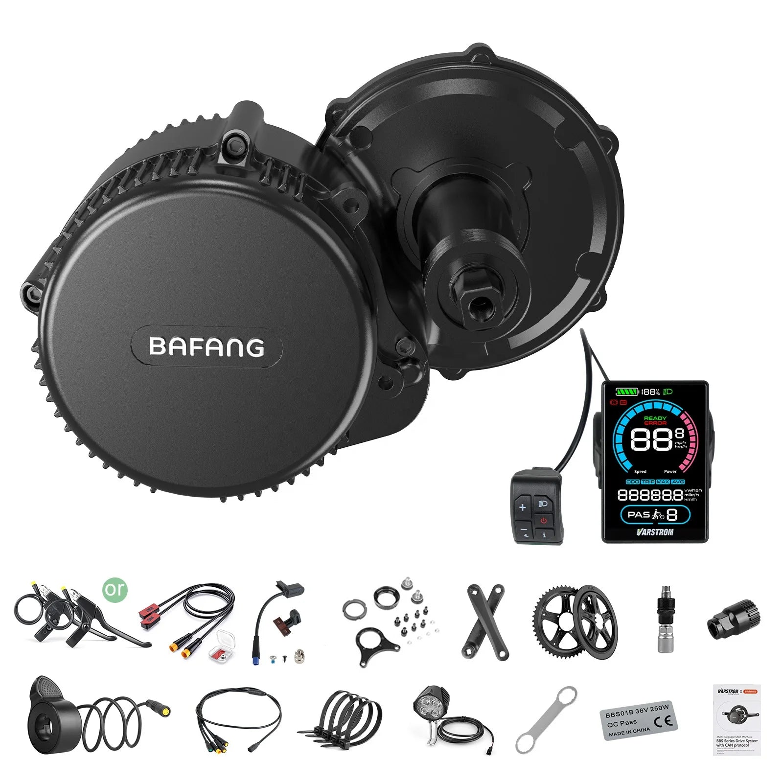 Bafang BBS01 BBS02 BBSHD 36V 48V 52V 250W 350W 500W 750W 1000W Central Engine Ebike Motor Mid Drive Motor Conversion Kit